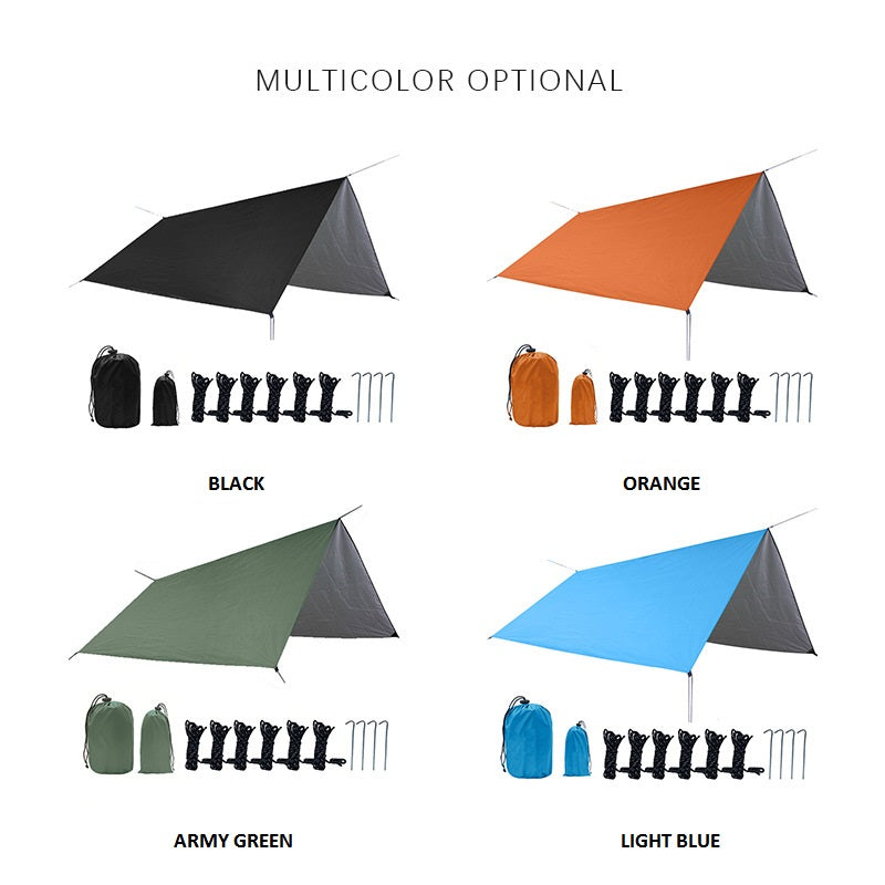 Outdoor camping tent Silver-coated vinyl sunblock and rainproof shade pergola picnic camping tent