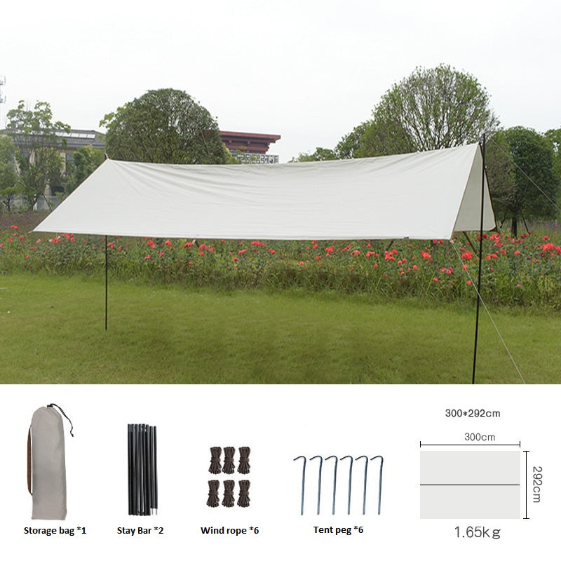 Outdoor camping tent Silver-coated vinyl sunblock and rainproof shade pergola picnic camping tent