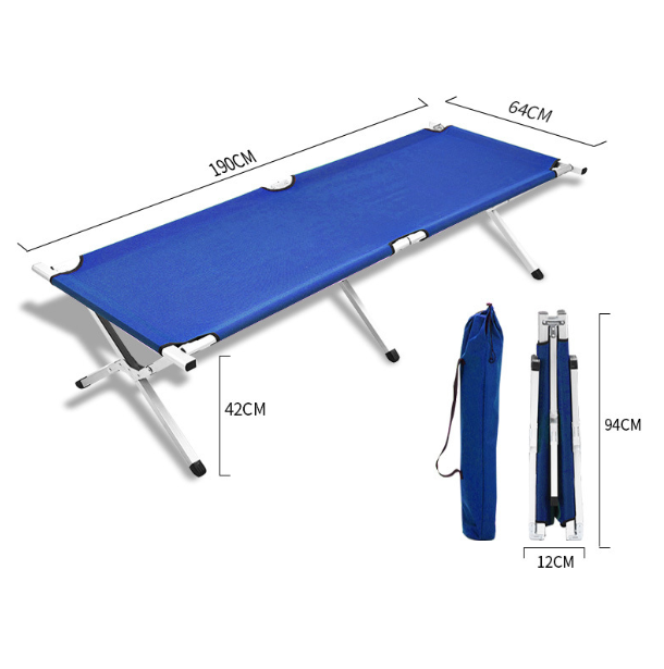 Outdoor folding bed portable single lunch break simple camping bed camping bed emergency disaster aluminum alloy camp bed
