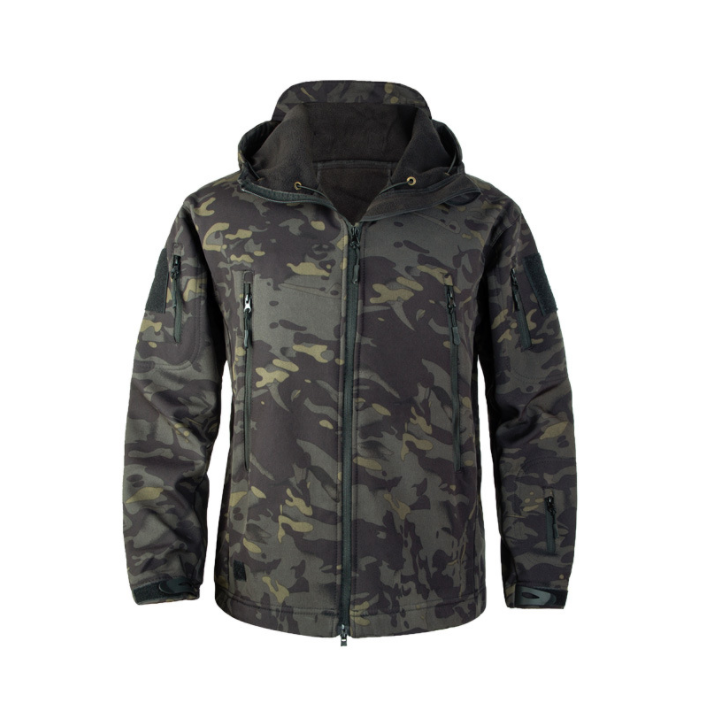 Tactical Emergency Jacket Outdoor Waterproof Soft Shell Fleece Coat