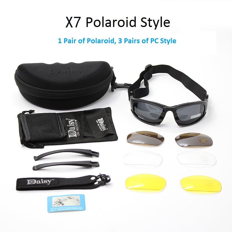 American Daisy X7 Goggles Tactical Sunglasses Shooting Motorcycle Goggles