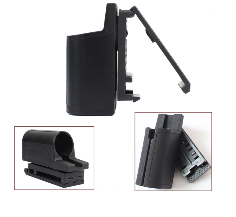 Tactical Flashlight Sleeve Plastic Steel Quick Pull 360° Rotating Flashlight Holder Pepper Spray Holder
