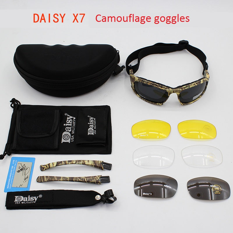 American Daisy X7 Goggles Tactical Sunglasses Shooting Motorcycle Goggles