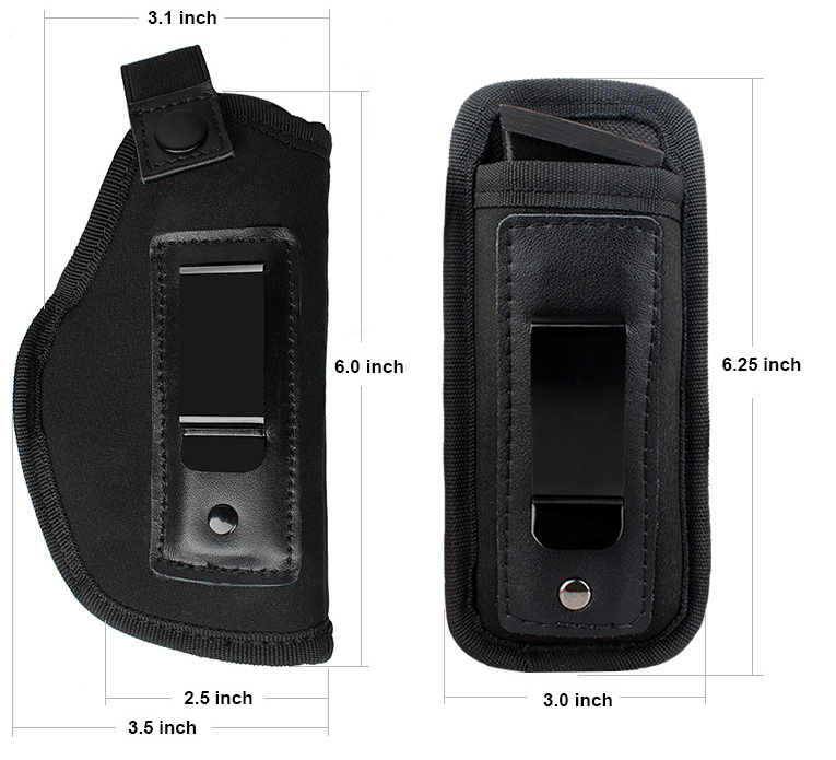 Tactical Magazine IWB Concealed Carry Waist Quick & Pull 9mm Holster Gun Bag