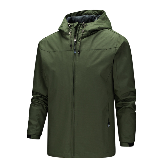 Men's Thin Hooded Trench Coat Windproof Waterproof Outdoor Tactical Soft Shell Jacket