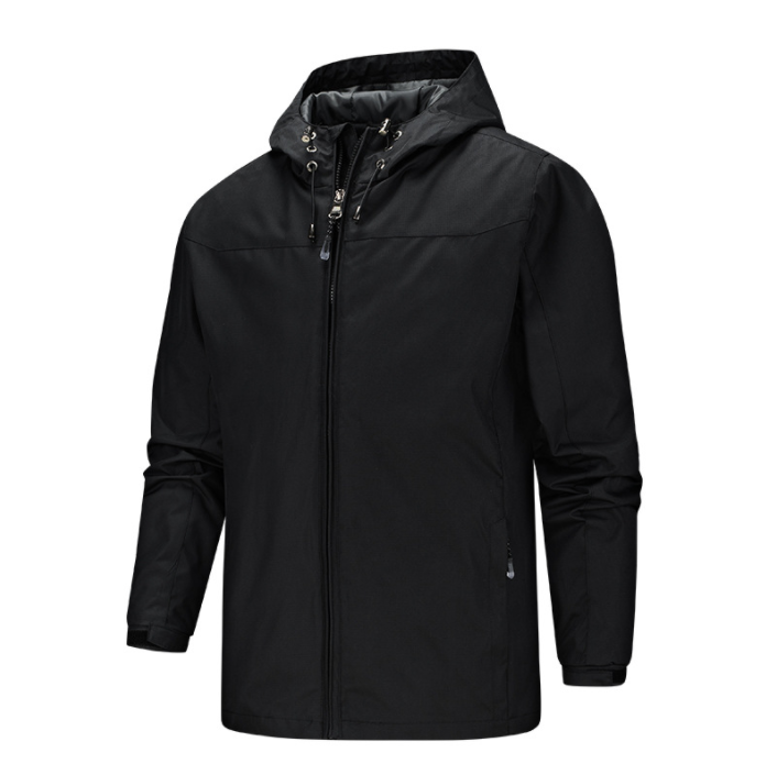 Men's Thin Hooded Trench Coat Windproof Waterproof Outdoor Tactical Soft Shell Jacket