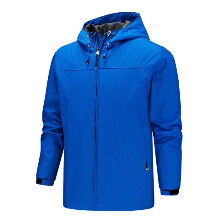 Men's Thin Hooded Trench Coat Windproof Waterproof Outdoor Tactical Soft Shell Jacket