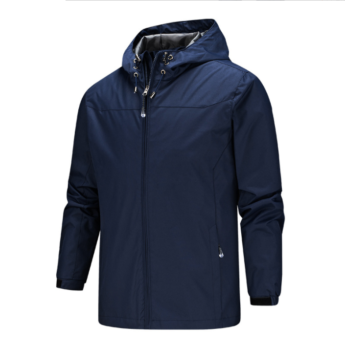 Men's Thin Hooded Trench Coat Windproof Waterproof Outdoor Tactical Soft Shell Jacket