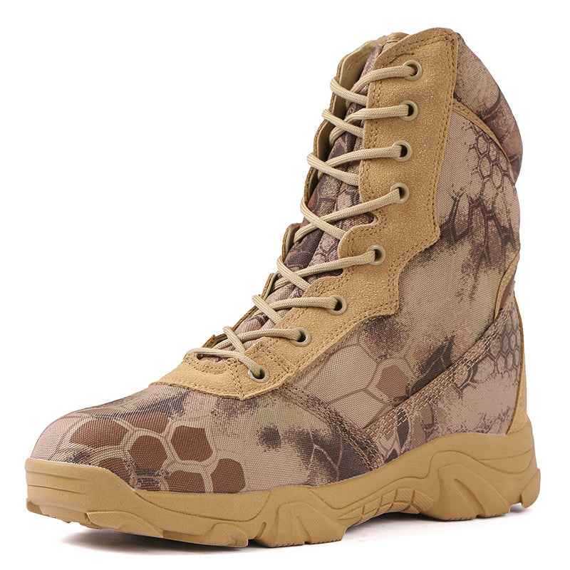 Military Fan Boots Spring Anti-skid Wear-resistant Camouflage Shoes Tactical Boots Combat Special Forces Desert Boots