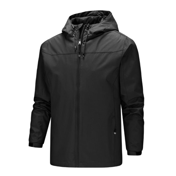 Men's Thin Hooded Trench Coat Windproof Waterproof Outdoor Tactical Soft Shell Jacket
