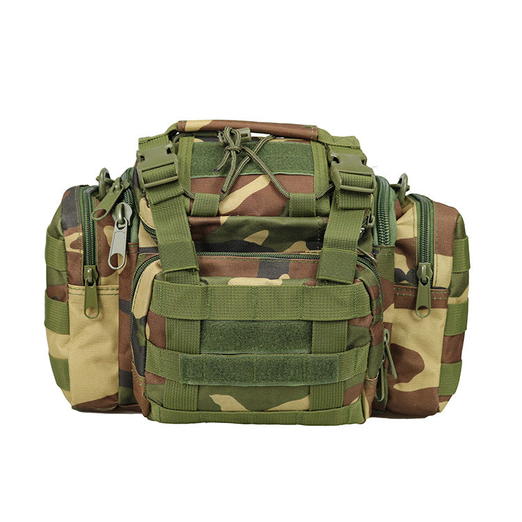 Outdoor Camouflage Multifunctional Fanny Pack Army Fans Shoulder Bag Tactics Single Shoulder Bag Fishing Bag