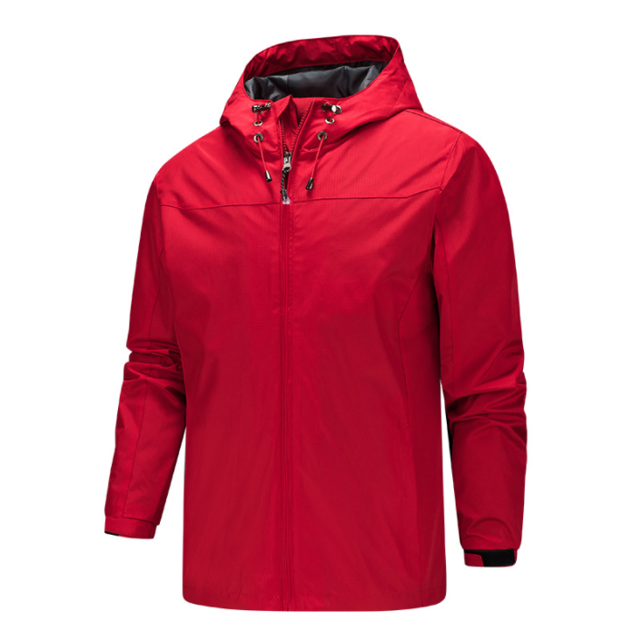 Men's Thin Hooded Trench Coat Windproof Waterproof Outdoor Tactical Soft Shell Jacket