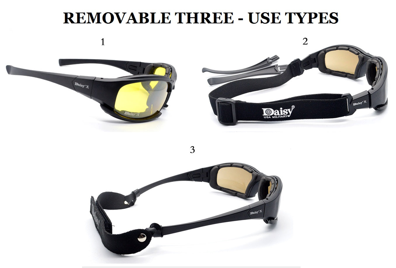 American Daisy X7 Goggles Tactical Sunglasses Shooting Motorcycle Goggles